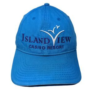 Island View Casino Resort Strapback Hat Blue OS Adjustable Embroidered Dome Hats